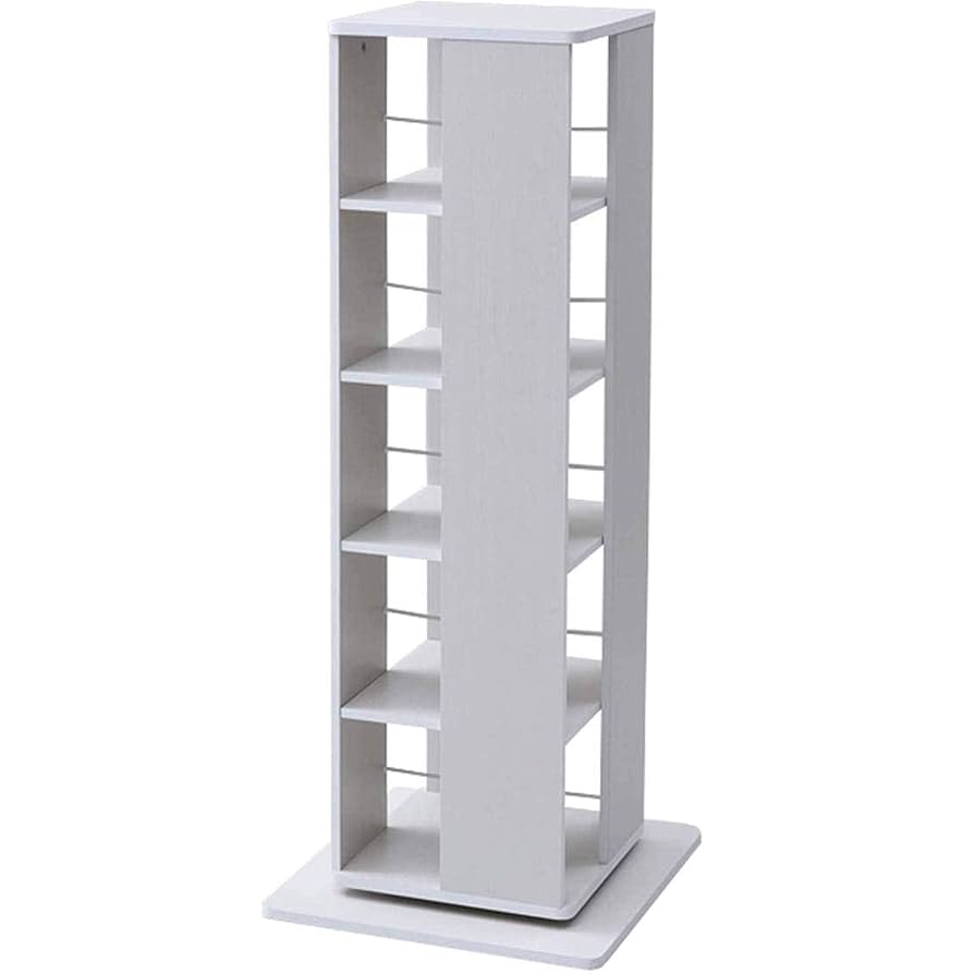 Amazon｜回転本棚 幅45×奥行45×高さ115.5cm 5段 壁付け・角置き